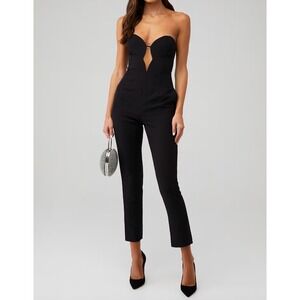 Bardot‎ Eleni Strapless Plunge Neck Jumpsuit Size Small Romper Party Clubwear